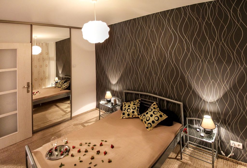 Luxury bedroom in finished basement 