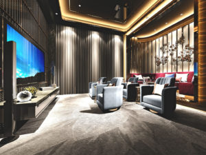 3D Render of Home Cinema Room