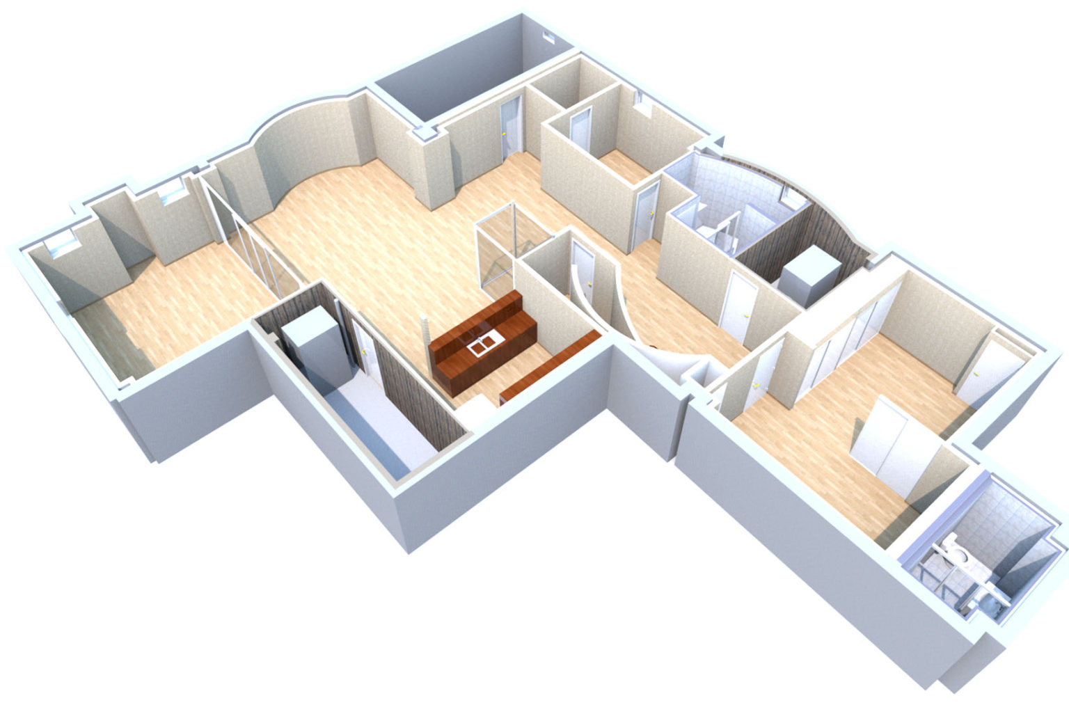 Basement Floor Rendering Basement Finishing Floor Plans | Moose Basements
