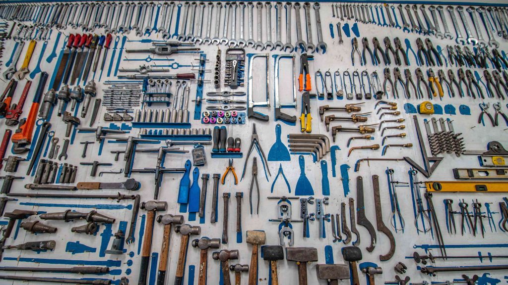 photo of basement renovation tools