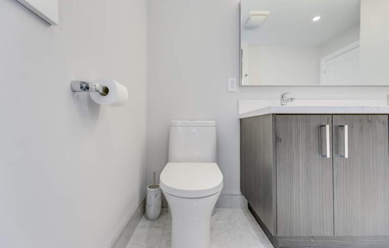 Small basement bathroom ideas by Moose Basements