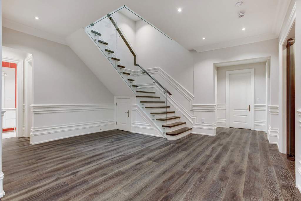 Staircase leading to the basement.